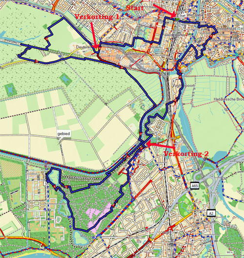 Routekaart Den Bosch