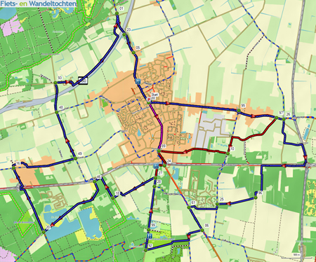Schaijk, knooppunten wandelingen